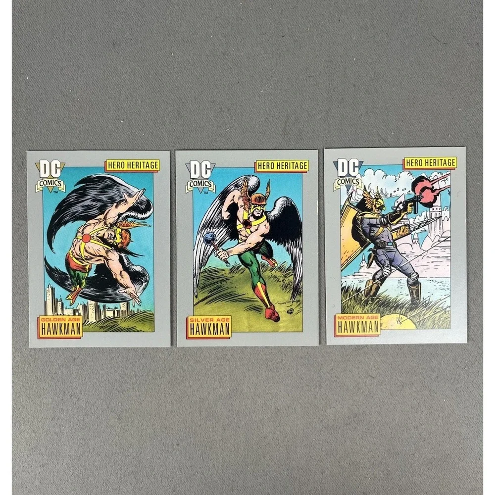 1991 DC Comic Cards HAWKMAN Hero Heritage Set Of 3‎
